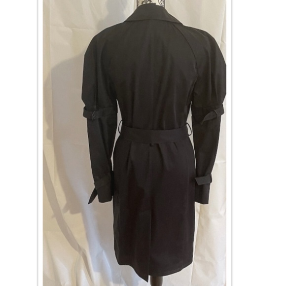 NWT! RUNWAY! Viktor & Rolf Buckled Trench Coat  Size IT 42 BLACK  Italy - Picture 6 of 15